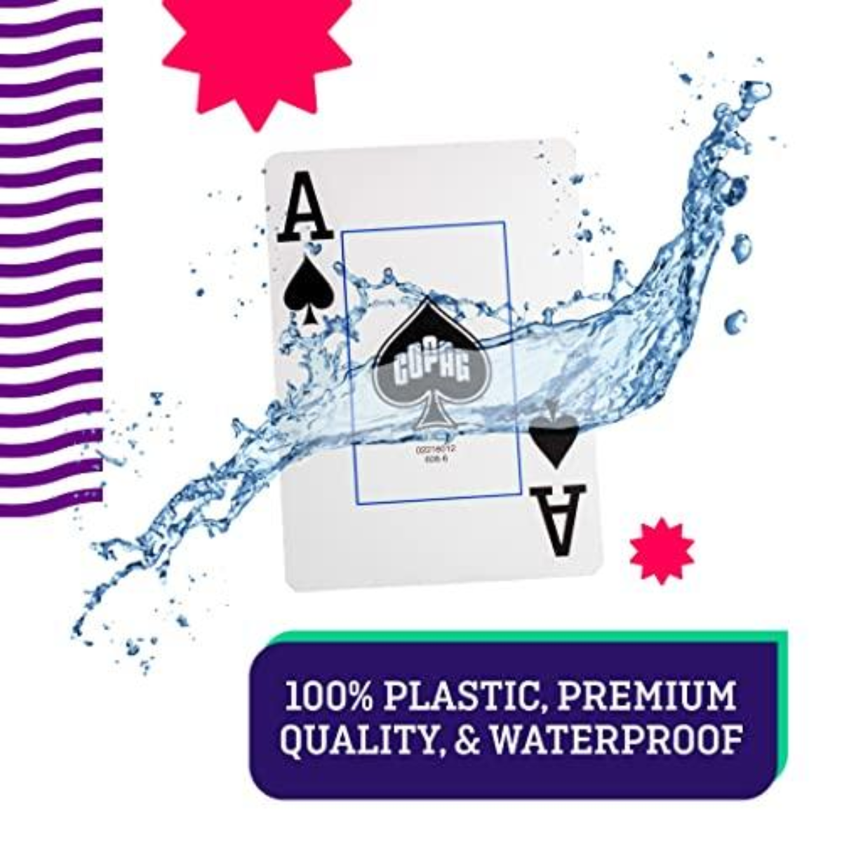 Copag Elite 100% Plastic Playing Cards - Poker Size Jumbo Index Single Deck-Green-Cartamundi-Ace Cards & Collectibles