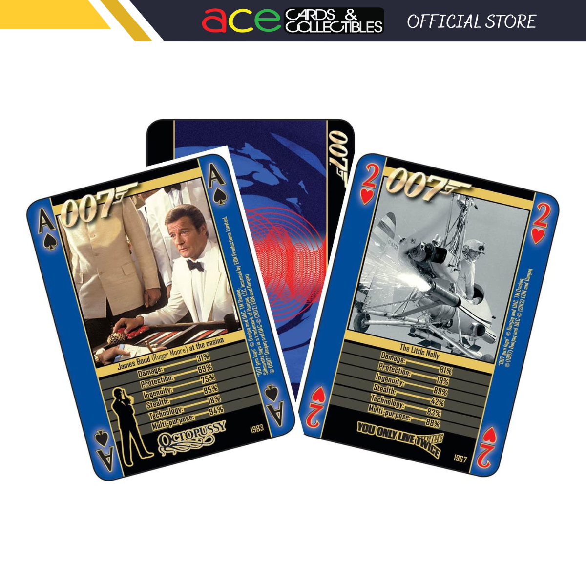 James Bond 007 Guns &amp; Gadgets Poker Cards-Cartamundi-Ace Cards &amp; Collectibles