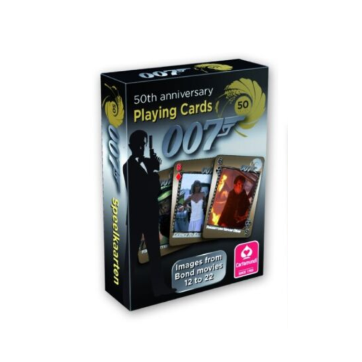 James Bond 50th Anniversary Playing Cards with Images from Bond Movies-Gold 1 To 11-Cartamundi-Ace Cards & Collectibles