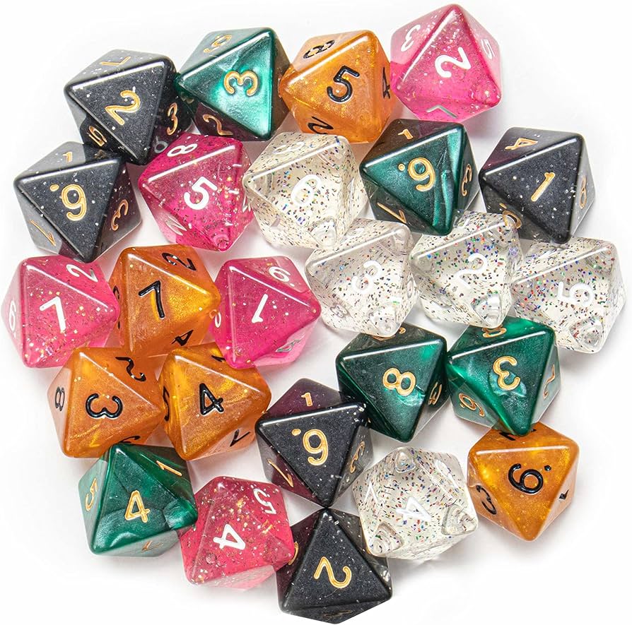 Assorted Random Chessex Signature D4, D6, D8, D10, D12, D20 Dice (1 Piece)-D8-Chessex-Ace Cards &amp; Collectibles