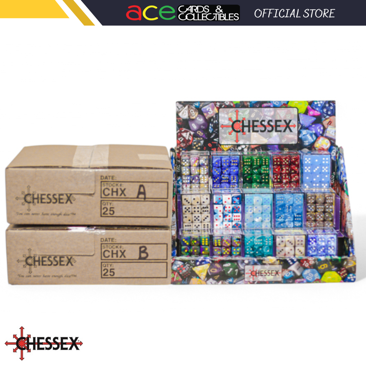 Chessex Classic 12mm D6 Dice Block (279AA)-26823-Chessex-Ace Cards & Collectibles