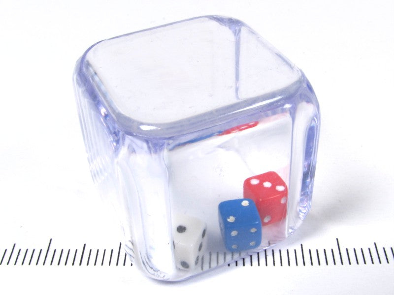 Chessex Dice 1 Red & 1 White & 1 Blue 5mm D6 Dice Set (25mm)-Chessex-Ace Cards & Collectibles
