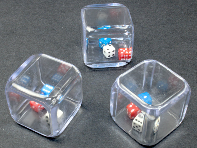 Chessex Dice 1 Red &amp; 1 White &amp; 1 Blue 5mm D6 Dice Set (25mm)-Chessex-Ace Cards &amp; Collectibles