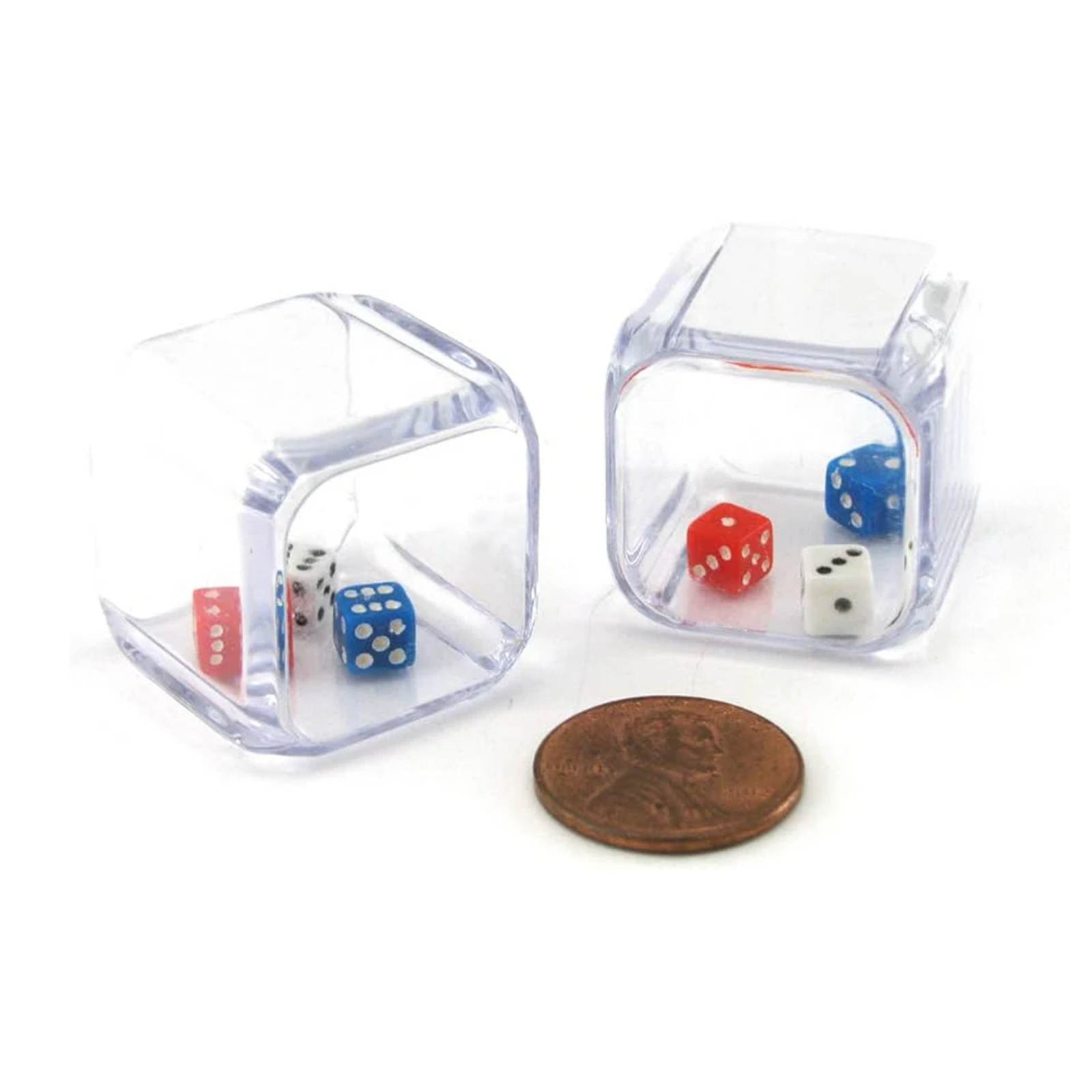 Chessex Dice 1 Red & 1 White & 1 Blue 5mm D6 Dice Set (25mm)-Chessex-Ace Cards & Collectibles