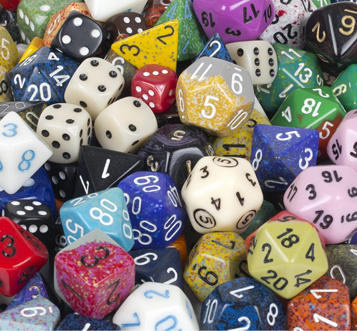Chessex Dice -Assorted Random Dice D4, D6, D8, D10, D12, D20 Dice (1 Piece)-D4-Chessex-Ace Cards & Collectibles