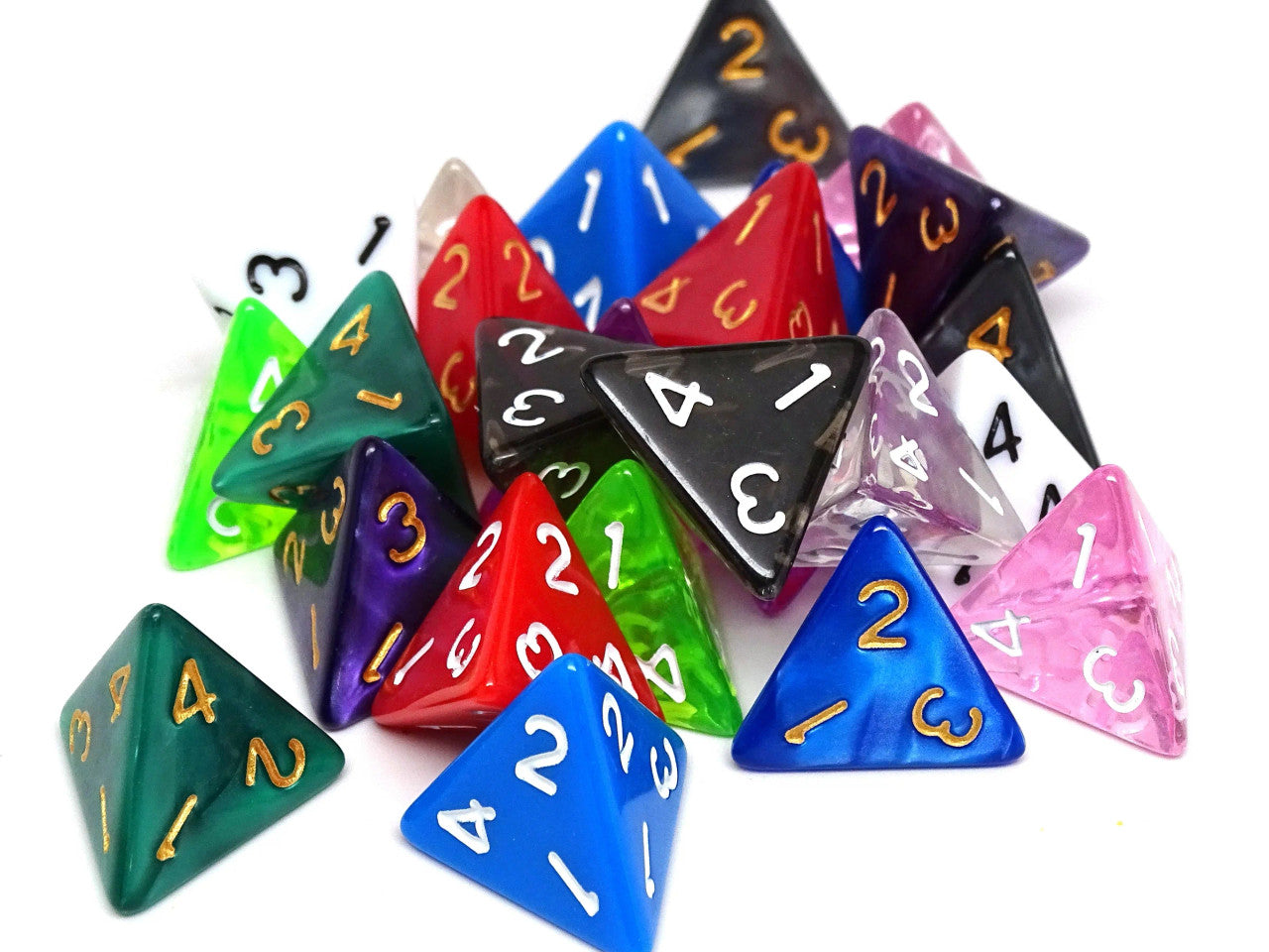 Chessex Dice -Assorted Random Dice D4, D6, D8, D10, D12, D20 Dice (1 Piece)-D4-Chessex-Ace Cards & Collectibles