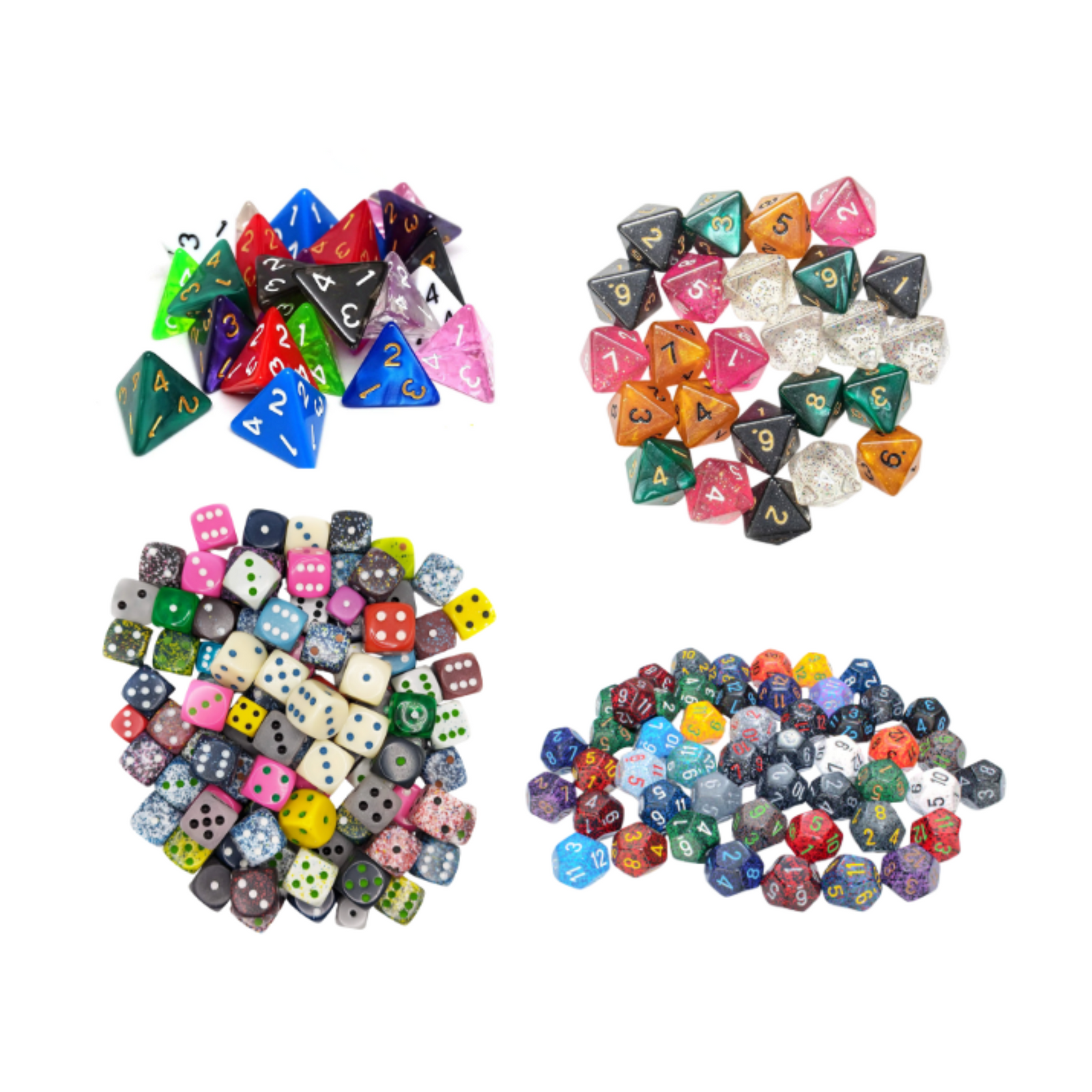 Chessex Dice -Assorted Random Dice D4, D6, D8, D10, D12, D20 Dice (1 Piece)-D4-Chessex-Ace Cards & Collectibles