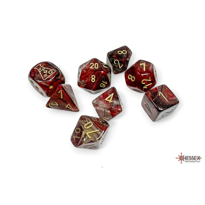 Chessex Dice Borealis Polyhedral 7-Dice Set-Cosmos/Gold-Chessex-Ace Cards &amp; Collectibles