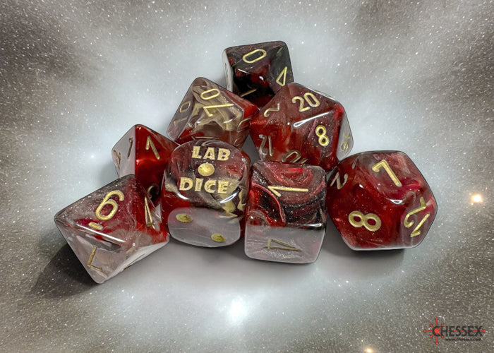 Chessex Dice Borealis Polyhedral 7-Dice Set-Cosmos/Gold-Chessex-Ace Cards &amp; Collectibles