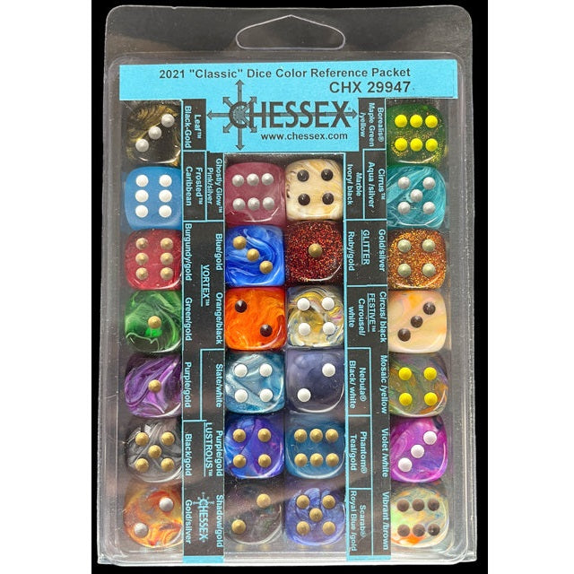 Chessex Dice Color Reference Packet-2007-2023 Opaque & Translucent-Chessex-Ace Cards & Collectibles