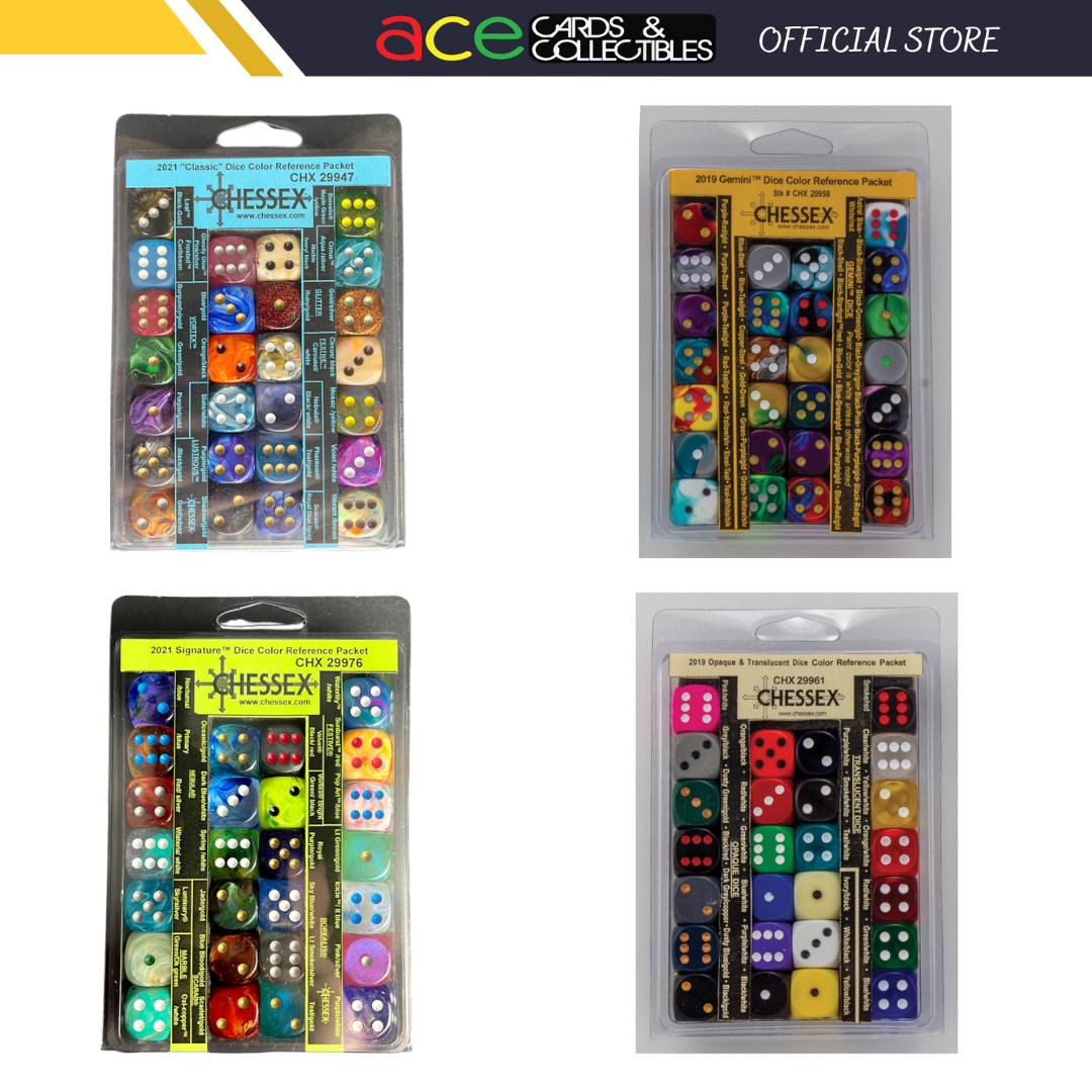 Chessex Dice Color Reference Packet-Opaque & Translucent-Chessex-Ace Cards & Collectibles