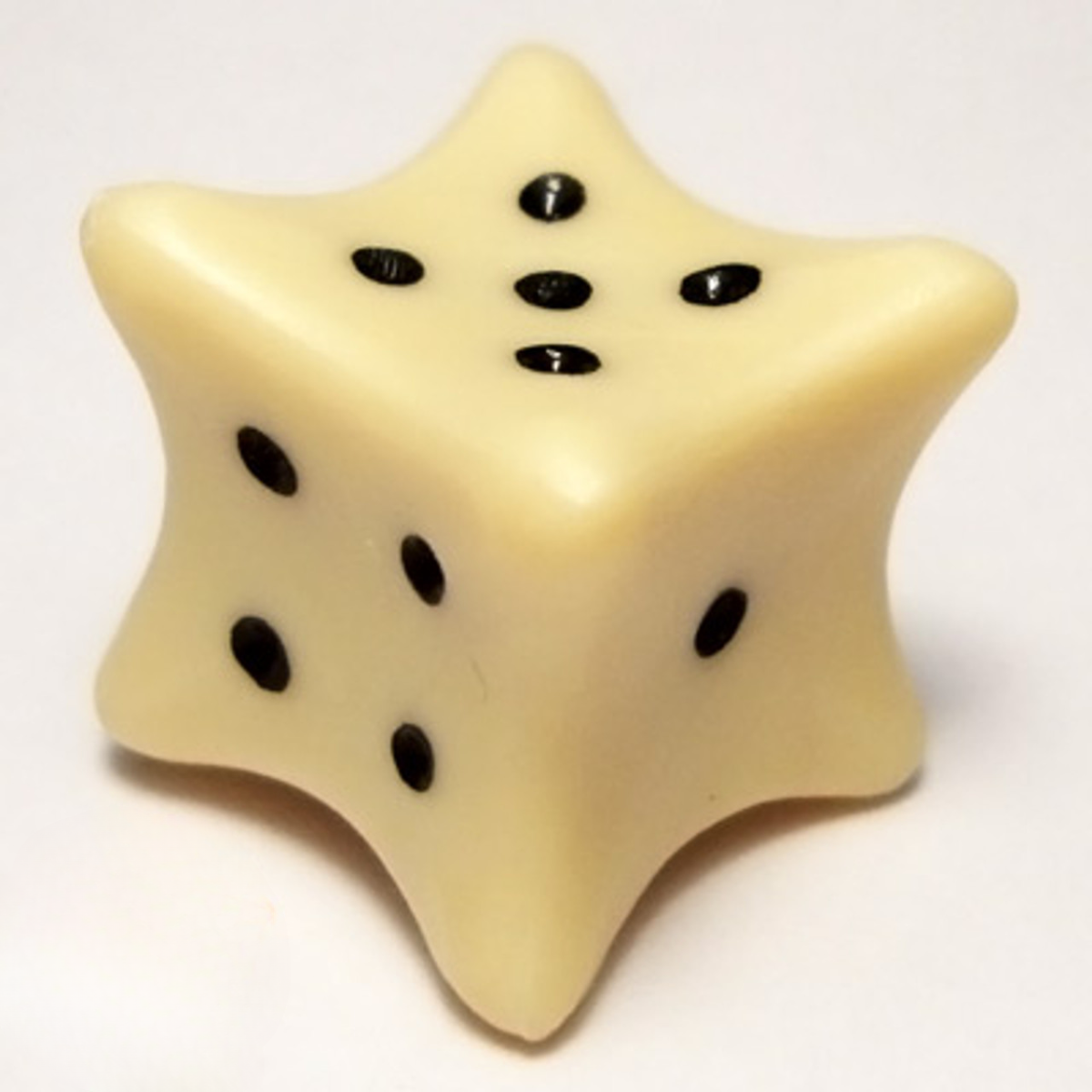 Chessex Dice Ivory/black 18mm D6 Dice Set (1 Piece)-Chessex-Ace Cards & Collectibles