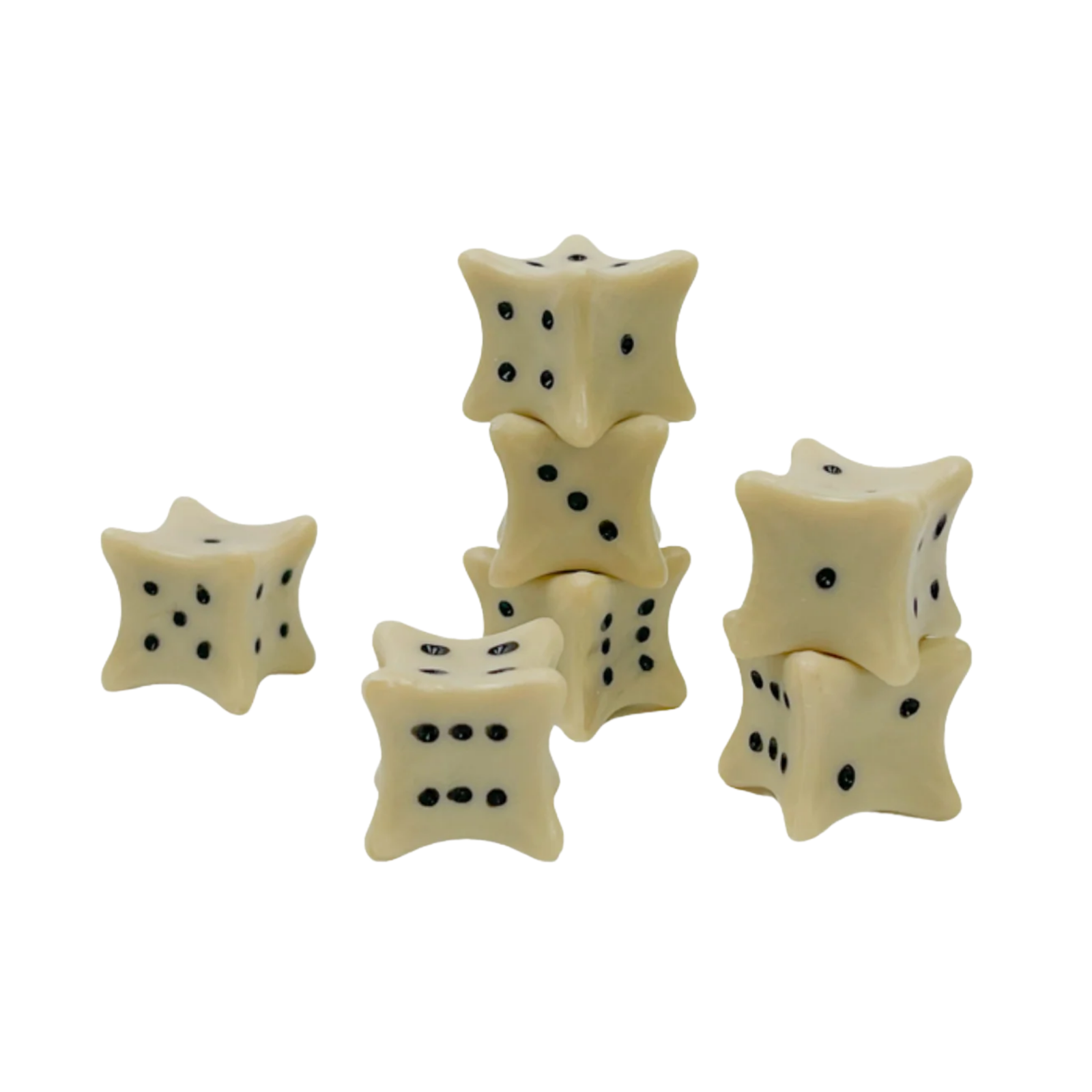 Chessex Dice Ivory/black 18mm D6 Dice Set (1 Piece)-Chessex-Ace Cards & Collectibles
