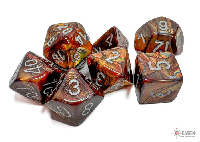 Chessex Dice Lustrous Polyhedral 7-Dice Set-Gold/Silver-Chessex-Ace Cards &amp; Collectibles