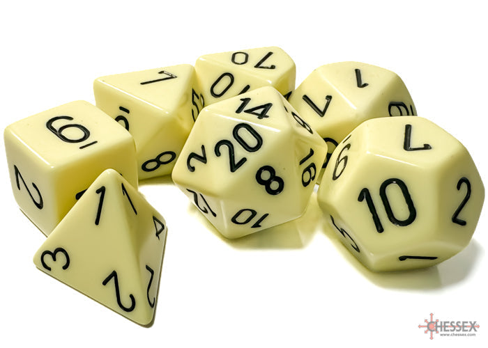 Chessex Dice Opaque Polyhedral 7-Dice Set-Yellow/Black-Chessex-Ace Cards &amp; Collectibles