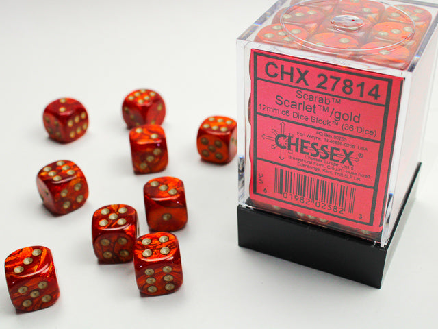 Chessex Dice Signature 12mm Dice Blocks (278AA)-Jade/gold-Chessex-Ace Cards & Collectibles