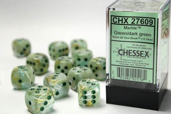 Chessex Dice Signature 16mm Dice Blocks (276AA)-Green/dark green-Chessex-Ace Cards & Collectibles