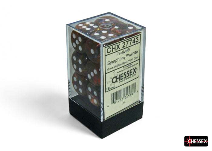 Chessex Dice Signature 16mm Dice Blocks (276AA)-Symphony/white-Chessex-Ace Cards & Collectibles