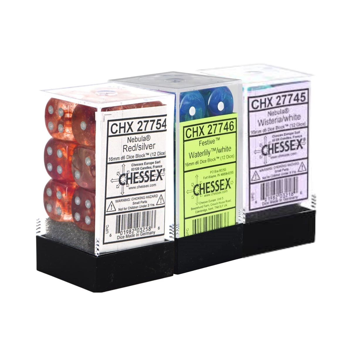 Chessex Dice Signature 16mm Dice Blocks (276AA)-Teal/white-Chessex-Ace Cards & Collectibles