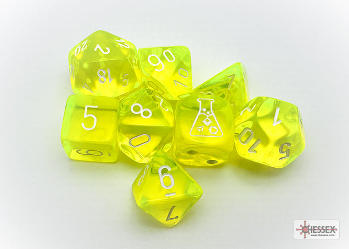 Chessex Dice Translucent Polyhedral 7-Dice Set-Crimson/Gold-Chessex-Ace Cards &amp; Collectibles