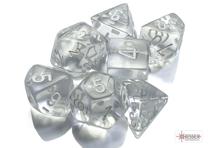 Chessex Dice Translucent Polyhedral 7-Dice Set-Crimson/Gold-Chessex-Ace Cards &amp; Collectibles