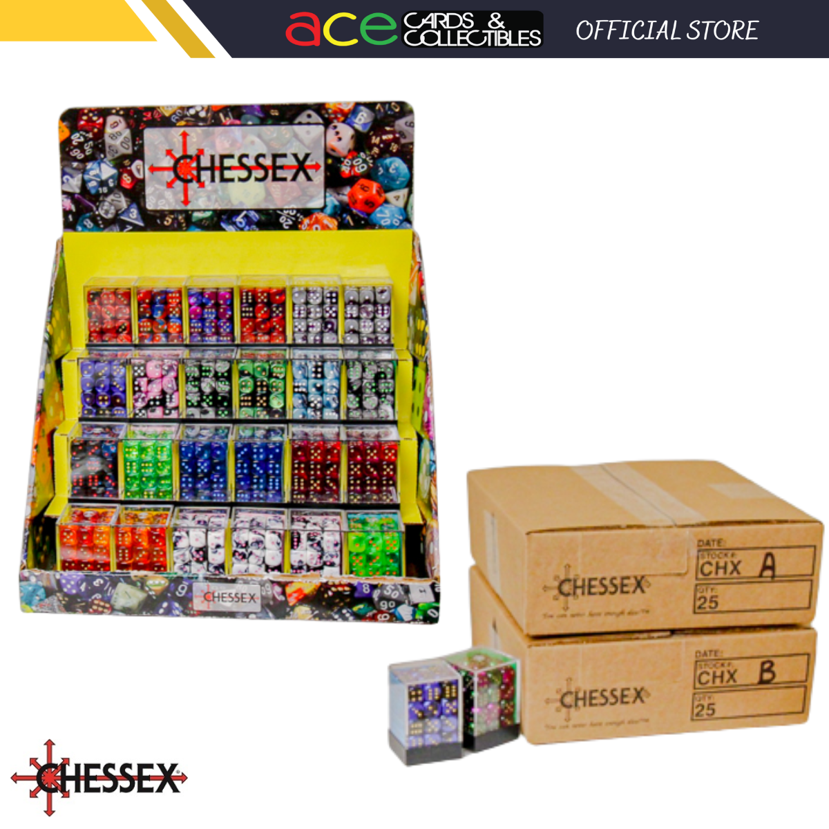 Chessex Gemini 12mm Dice Blocks (268AA)-26822-Chessex-Ace Cards & Collectibles