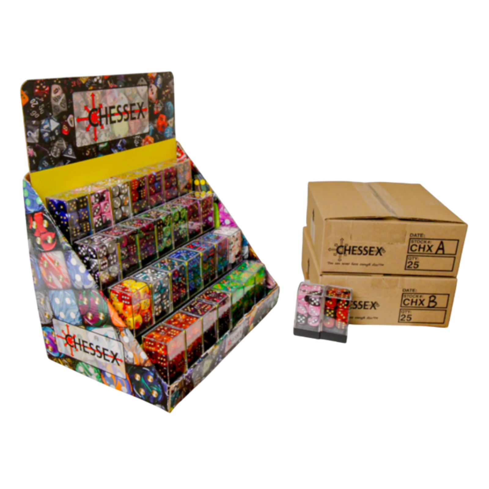 Chessex Gemini 16mm D6 Dice Blocks (266AA)-26622-Chessex-Ace Cards & Collectibles