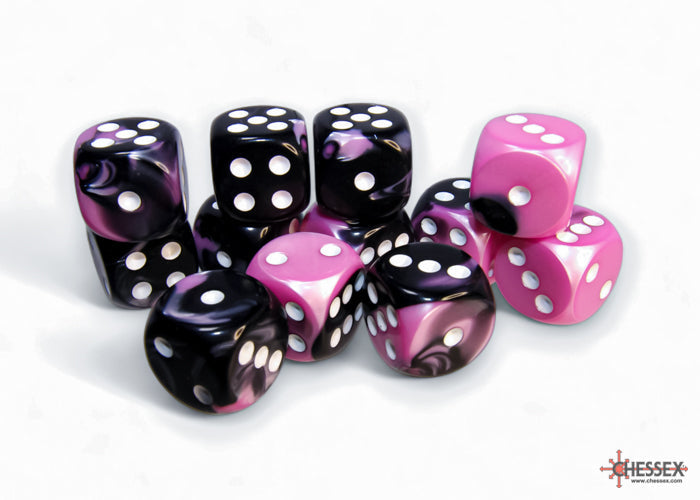 Chessex Gemini 16mm D6 Dice Blocks (266AA)-Blue-Gold/white-Chessex-Ace Cards & Collectibles