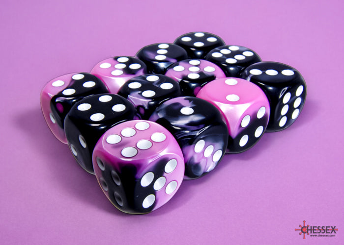 Chessex Gemini 16mm D6 Dice Blocks (266AA)-Blue-Gold/white-Chessex-Ace Cards & Collectibles