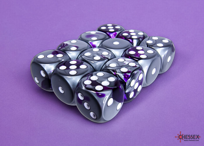Chessex Gemini 16mm D6 Dice Blocks (266AA)-Blue-Gold/white-Chessex-Ace Cards & Collectibles