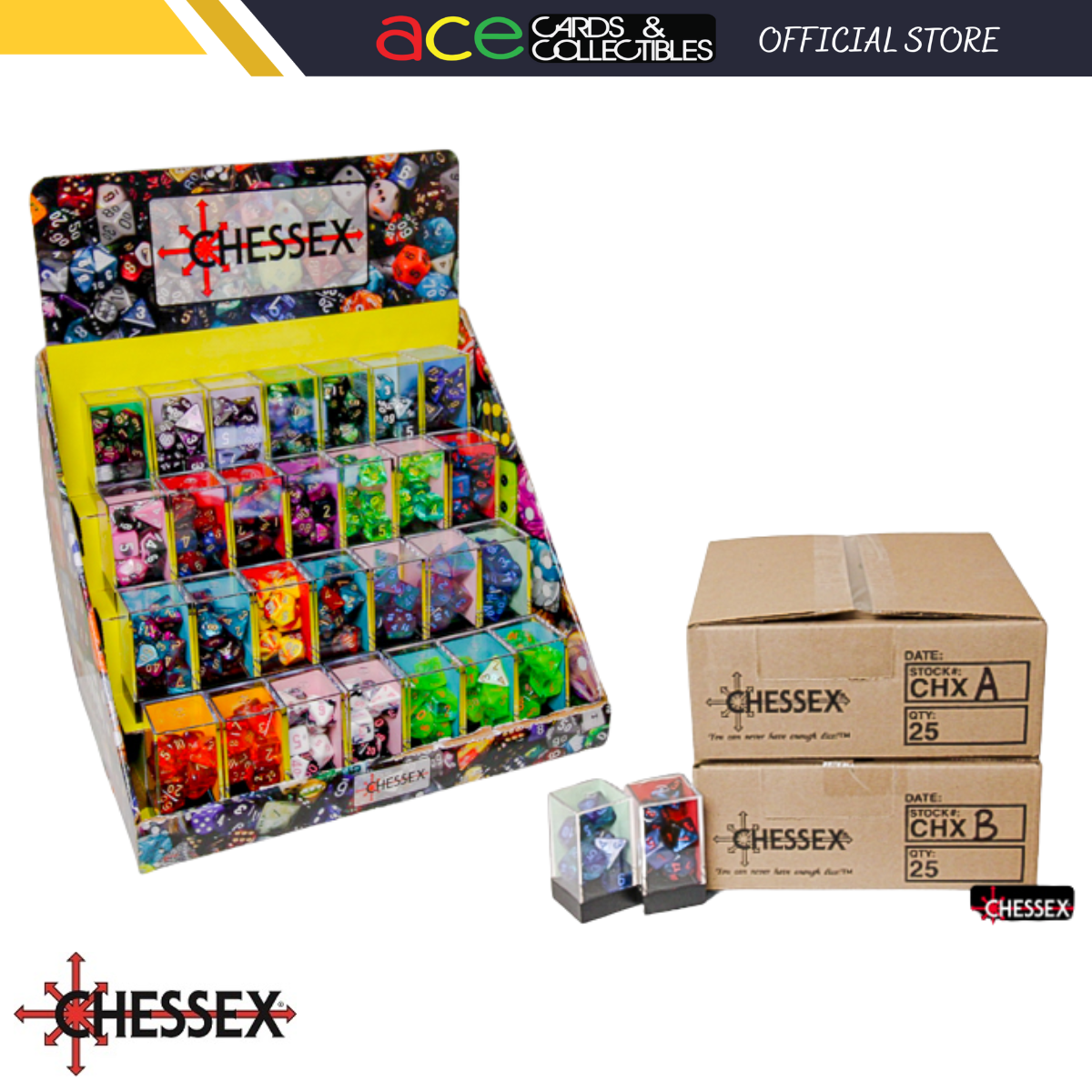 Chessex Gemini Polyhedral 7-Dice Sets (264AA)-26422-Chessex-Ace Cards & Collectibles