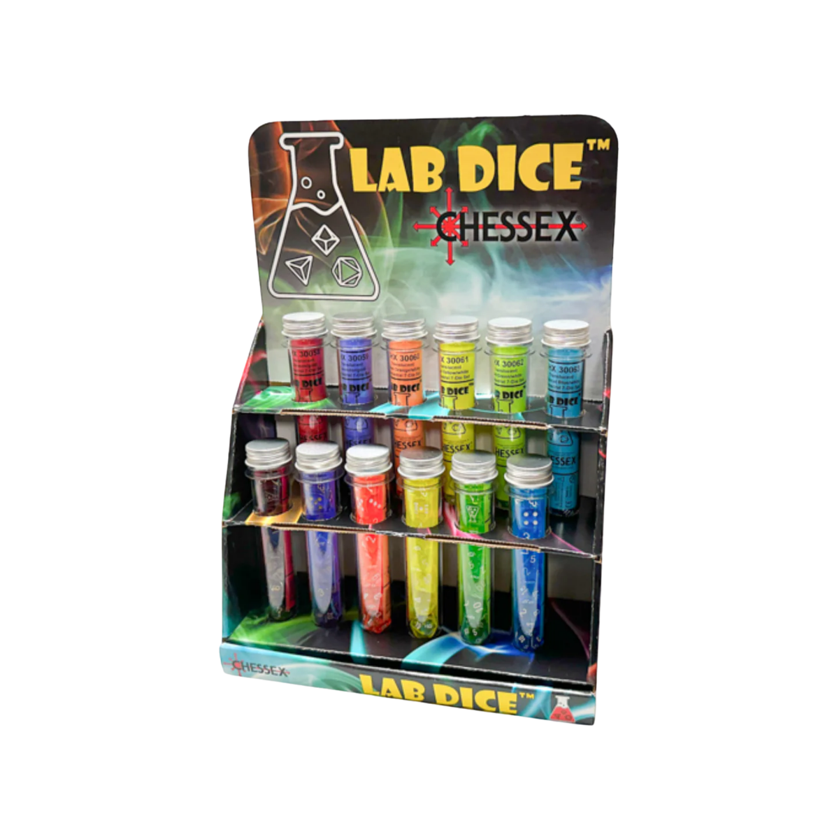 Chessex Lab Dice 7 Polyhedral Dice Set-Crimson/Gold-Chessex-Ace Cards & Collectibles