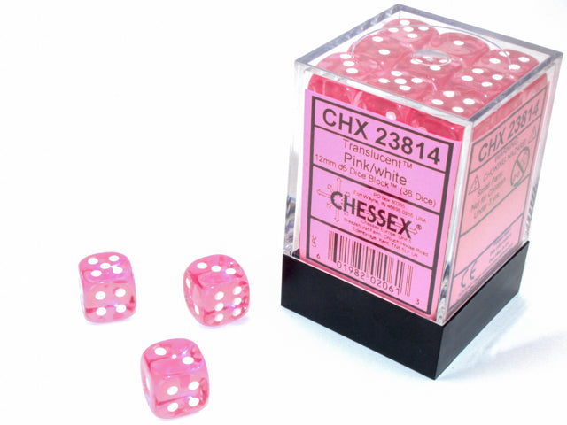 Chessex Translucent 12mm Dice Blocks (238AA)-23801-Chessex-Ace Cards & Collectibles