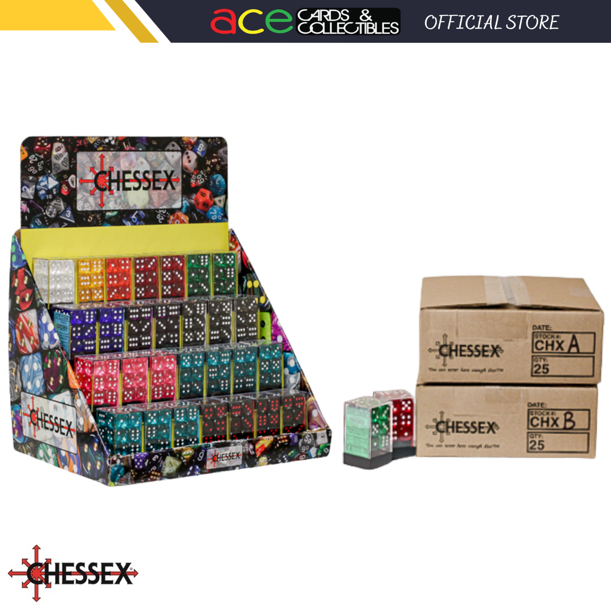 Chessex Translucent 16mm Dice Blocks (236AA)-23601-Chessex-Ace Cards & Collectibles
