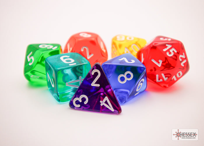 Chessex Translucent Polyhedral Dice Sets (231AA)-23071-Chessex-Ace Cards & Collectibles