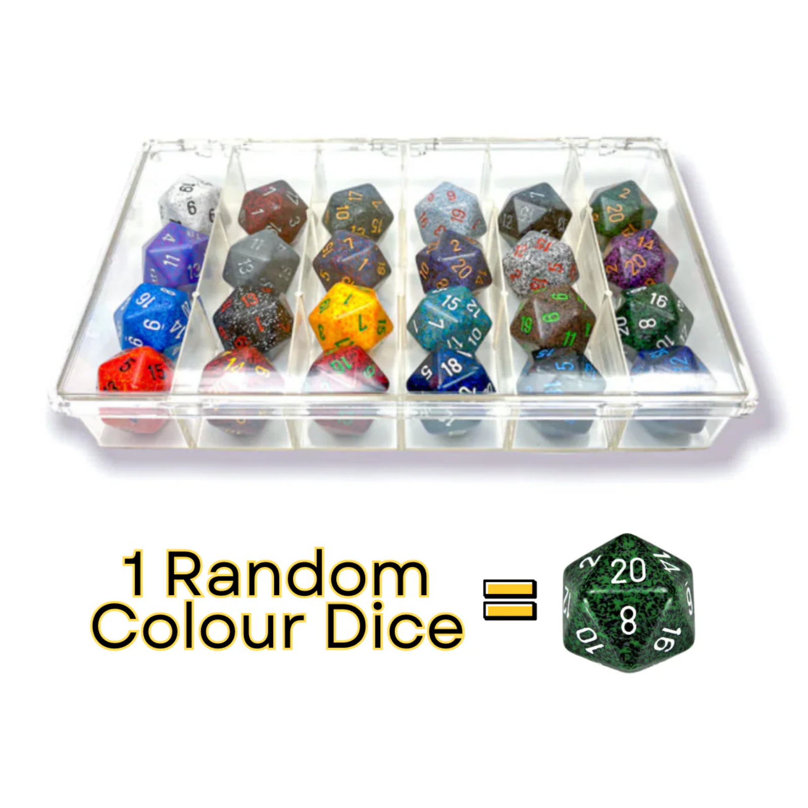 Random Color Chessex Dice Speckled 34mm d20s Dice (1 Piece)-Chessex-Ace Cards & Collectibles
