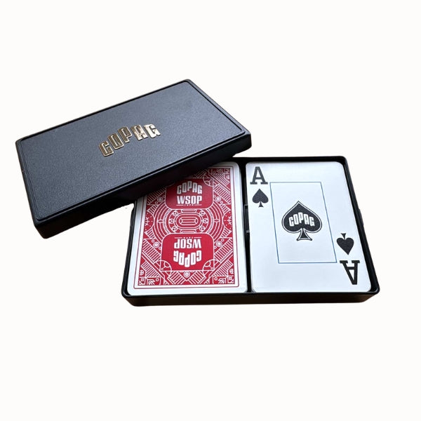 Copag 100% Plastic Poker WSOP - 100% Plastic Poker Size Jumbo Index Black/Red Double Deck-Copag-Ace Cards & Collectibles