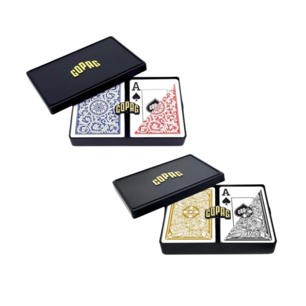 Copag 1546 100% Plastic Playing Cards - Bridge Size Jumbo Index Double Deck Set-Red/Blue-Copag-Ace Cards & Collectibles