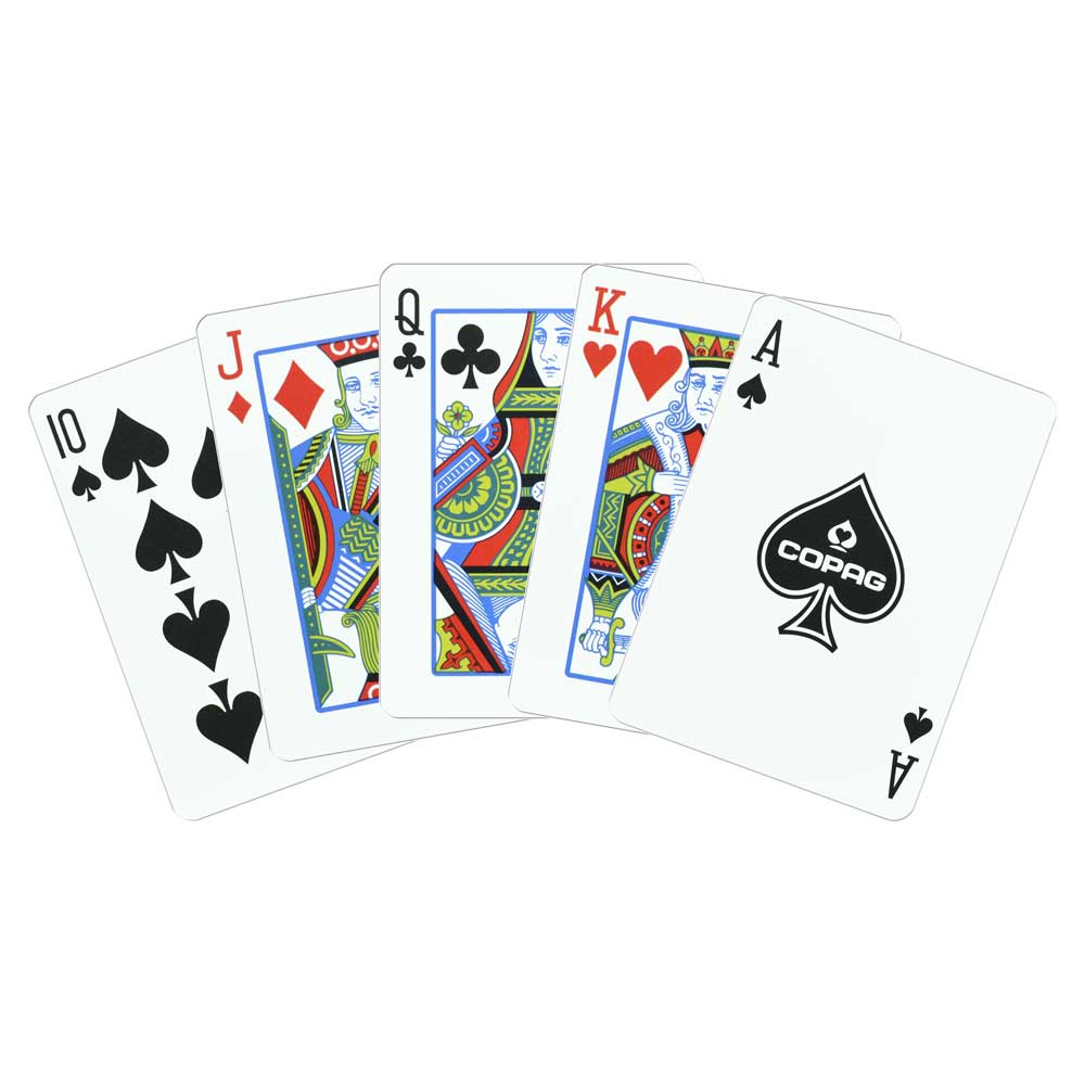 Copag 1546 100% Plastic Playing Cards - Standard Size Regular Index Double Deck Set-Blue/Red-Copag-Ace Cards &amp; Collectibles