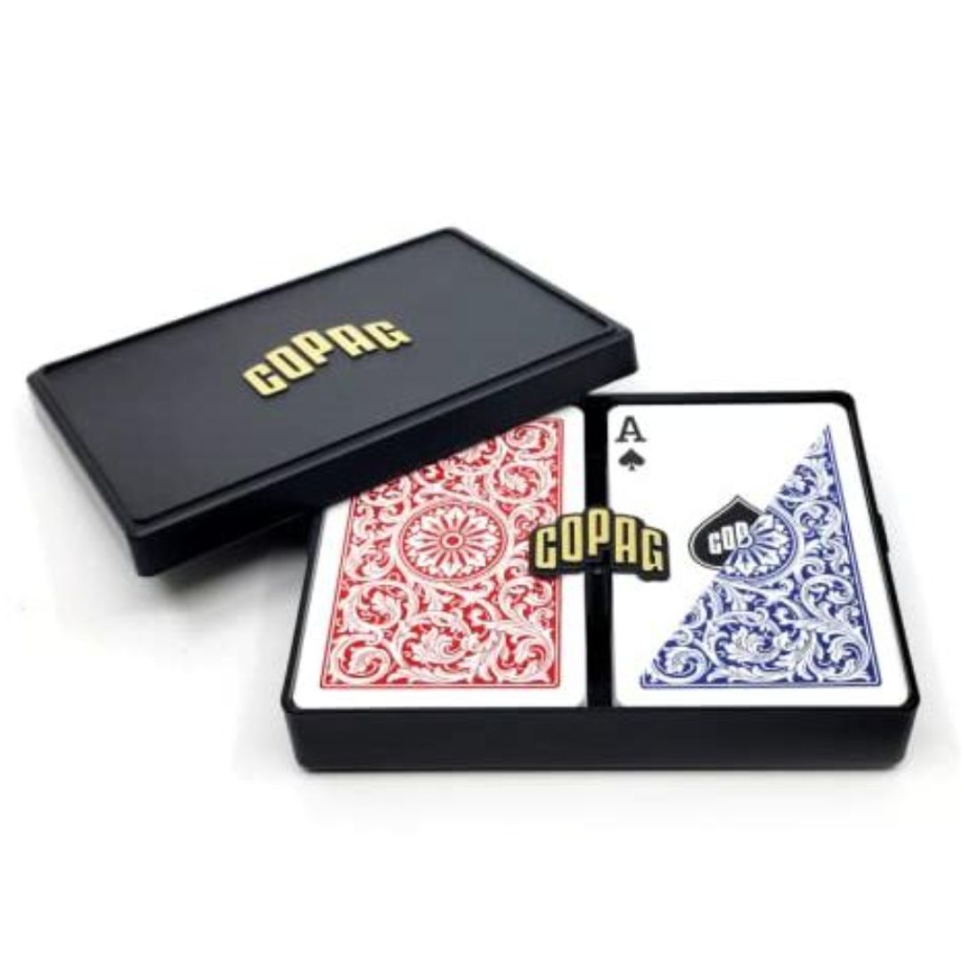 Copag 1546 Plastic Playing Cards - Bridge Size Regular Index Double Deck Set-Red/Blue-Copag-Ace Cards &amp; Collectibles
