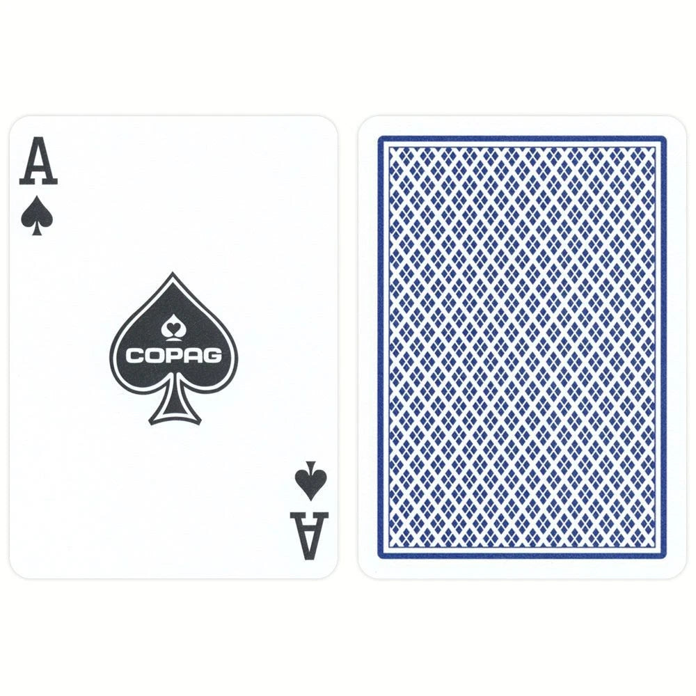 Copag 2 Corner Red & Blue Plastic Playing Cards-Blue-Copag-Ace Cards & Collectibles