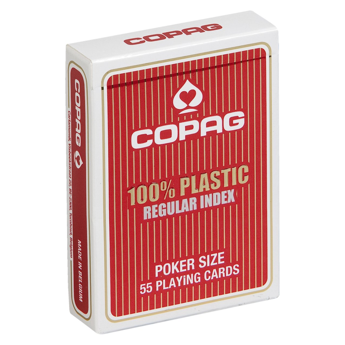 Copag 2 Corner Red & Blue Plastic Playing Cards-Red-Copag-Ace Cards & Collectibles