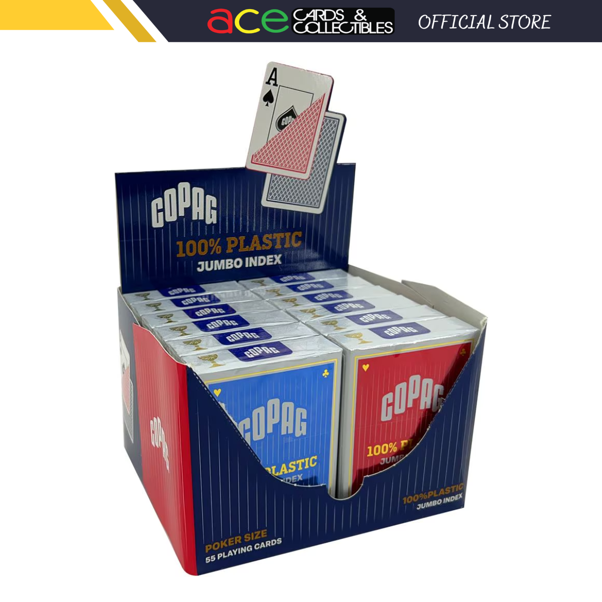 Copag Brick of Playing Cards 2 Jumbo Index-Blue-Copag-Ace Cards & Collectibles