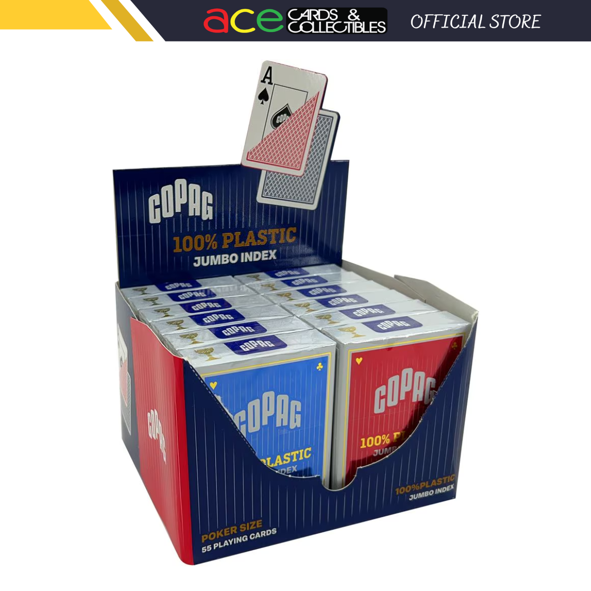 Copag Brick of Playing Cards Jumbo Index (1 Deck)-Blue-Copag-Ace Cards & Collectibles