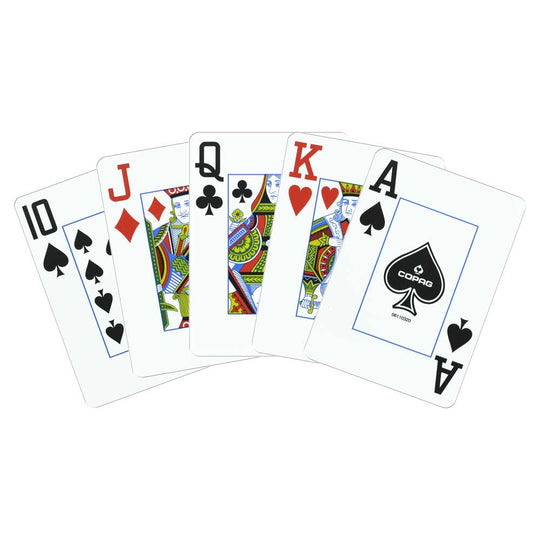 Copag Export 100% Plastic Playing Cards - Poker Size Jumbo Index Blue/Red Double Deck-Copag-Ace Cards &amp; Collectibles