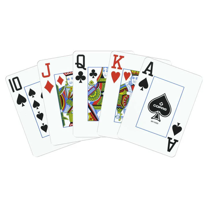 Copag Legacy 100% Plastic Playing Cards Poker Size Jumbo Index Double Deck Set-Red/Blue-Copag-Ace Cards &amp; Collectibles