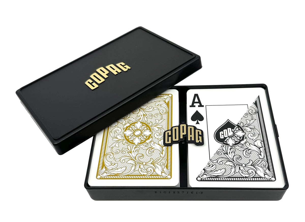 Copag Legacy 100% Plastic Playing Cards Poker Size Jumbo Index Double Deck Set-Red/Blue-Copag-Ace Cards & Collectibles