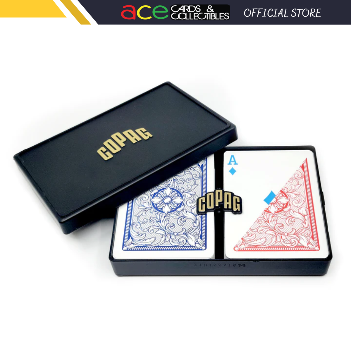 Copag Legacy 100% Plastic Playing Cards Poker Size Regular Index Double Deck Set-Red/Blue-Copag-Ace Cards &amp; Collectibles