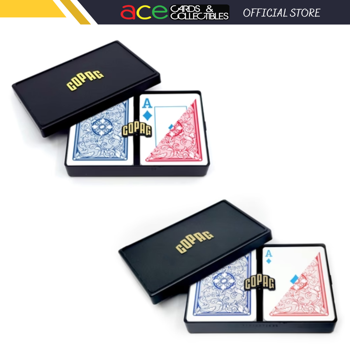 Copag Legacy 4-Color 100% Plastic Playing Cards - Poker Size Double Deck Set-Regular Index-Copag-Ace Cards & Collectibles