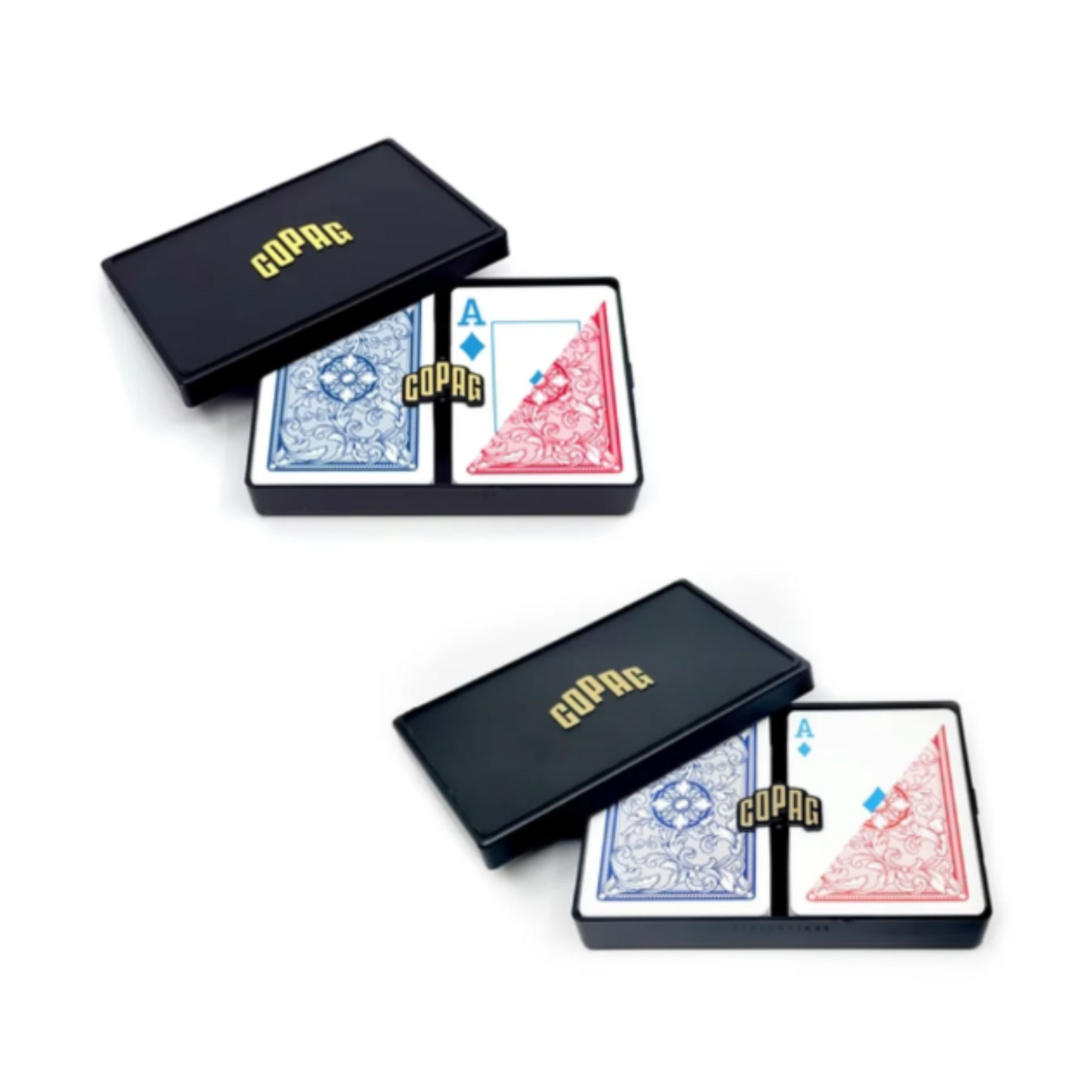 Copag Legacy 4-Color 100% Plastic Playing Cards - Poker Size Double Deck Set-Regular Index-Copag-Ace Cards & Collectibles